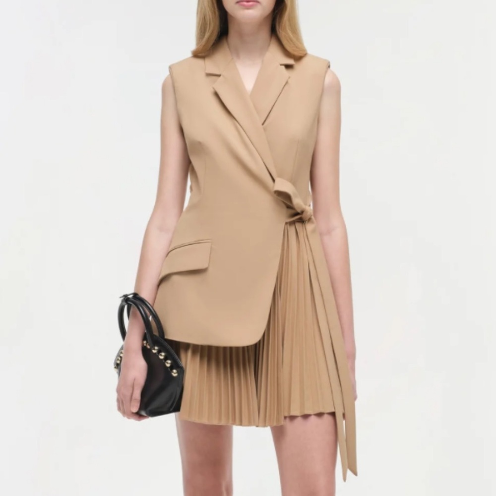 SIMKHAI Pleated Mini Dress